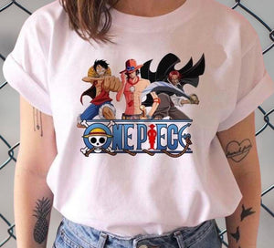 Fighter Luffy White Tshirt