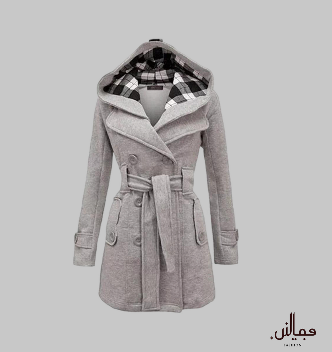 Women Fleece Grey Coat